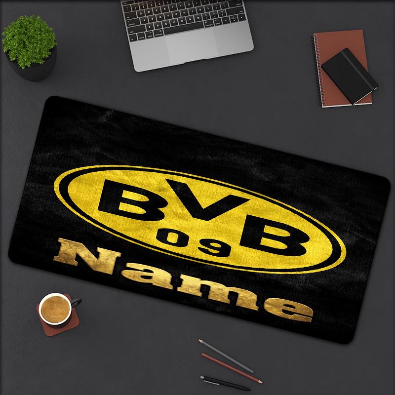 Custom Name Borussia Dortmund Theme Mouse Pad Non Slip Rubber Base Multifunctional Office Home Decor Perfect For Workspace Personalization