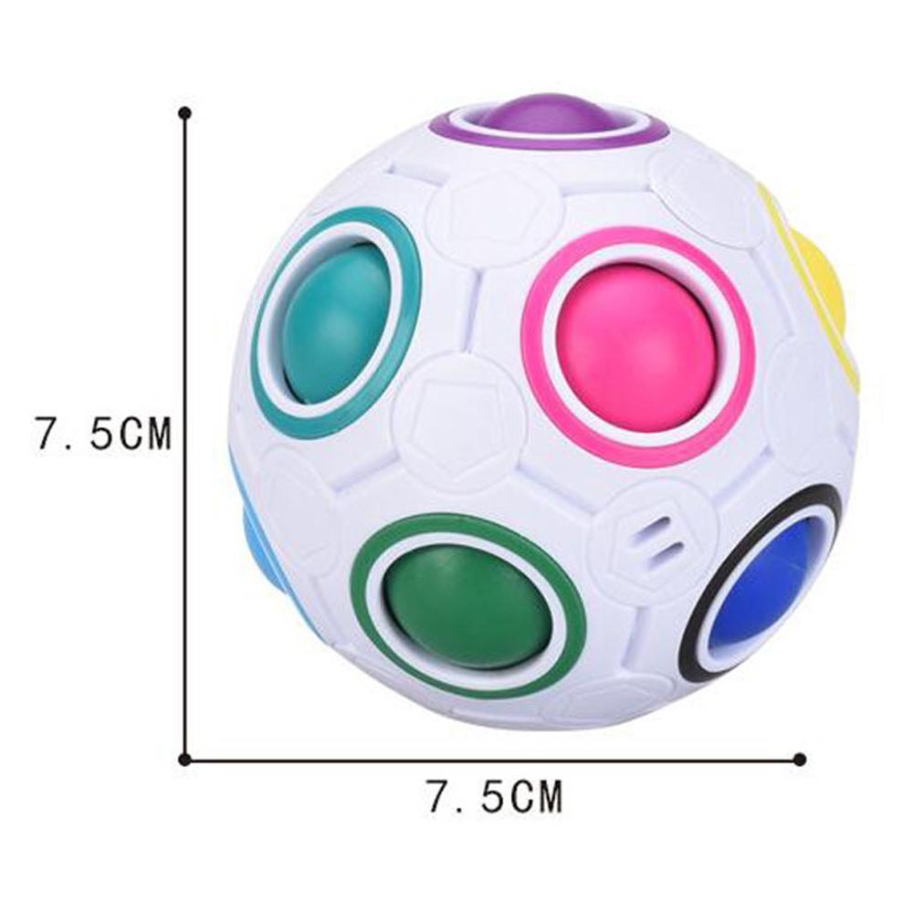 3 Peças Cubo Mágico Esférico Criativo Speed Rainbow Ball Puzzles Aprendizagem Brinquedos Educativos Para Crianças Adultos Escritório Antiestresse Presente