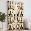 2 pcs   versatile polyester transparent curtains for home decoration Gothic Skull & Floral Peel for use in bedrooms and living