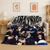 Moderne Kpop Stray Kids Weiche Flanelldecke, Gemütliche Decke für Bett, Couch, Sofa, Schlafzimmer, Wohnzimmer, Reisen, Picknick Camping