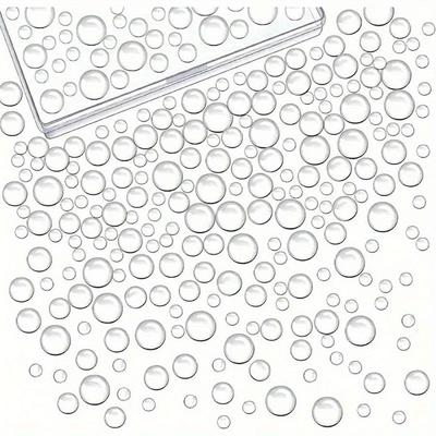 350pcs Clear Acrylic Water Drop, Semi-Circle Beads, Resin Faux Pearls Set, for DIY Crafts, Scrapbooking, Card Making, Decorations