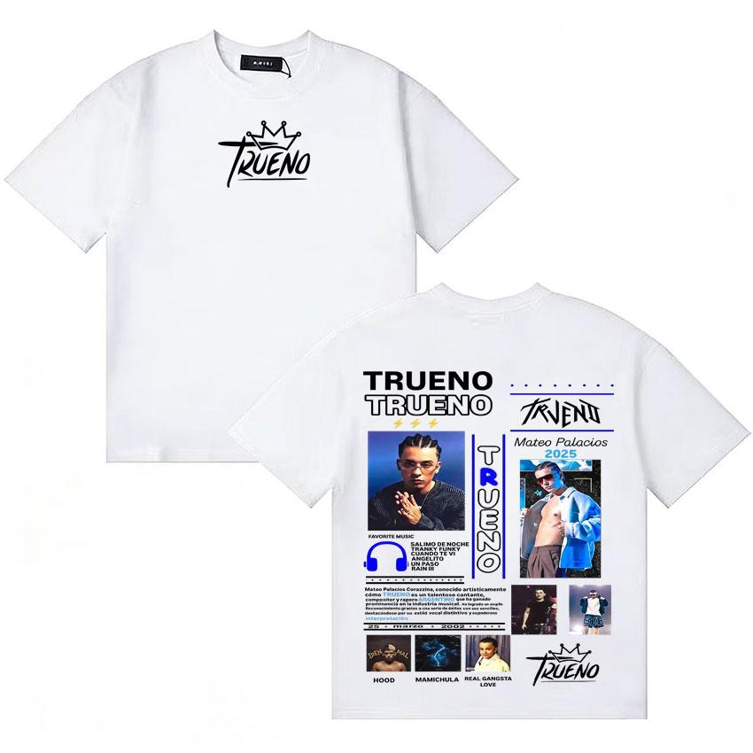 Rapper Trueno Trendy Graphics Tshirt Unisex Women Fashion Casual Short Sleeve Tee Shirt Hot Sale Cotton Oversized Comfort Tshirts