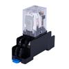 2pcs 8pin 24V DC electromagnetic relay with LED indicator and socket base for industrial equipment and household appliances