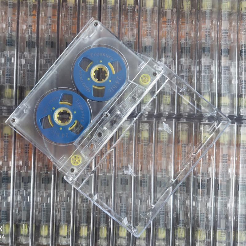 Color Transparent Tape Case Plastic Audio Magnetic Audio Recording Cassette Tape Shell Empty Reel To Reel Cassette(No Tape)