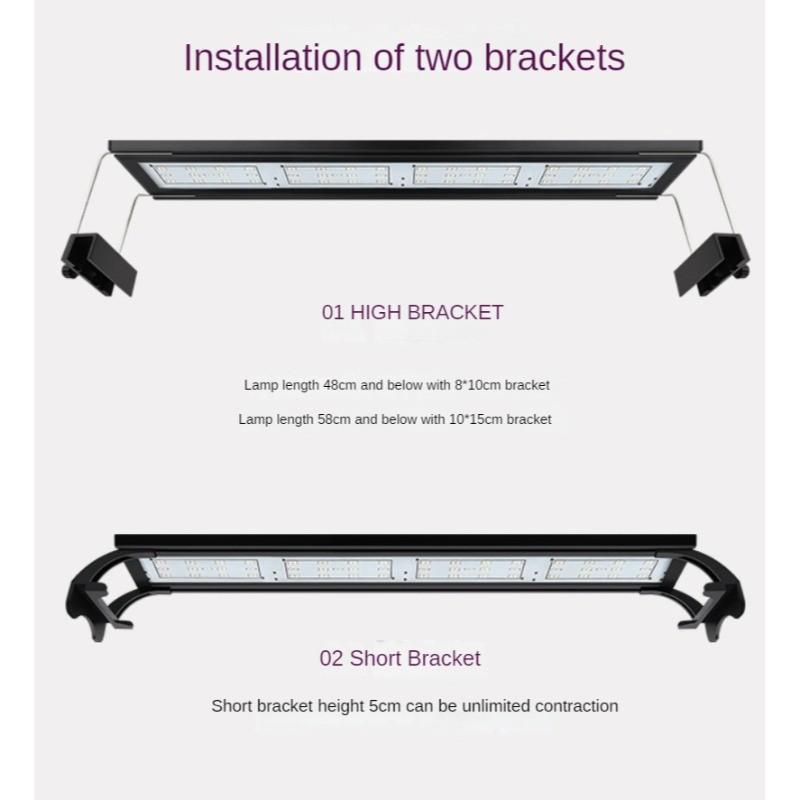 App Timing Dimming WRGB Aquarium Light Fish Tank Light Professional Intelligent LED Full Spectrum Lighting Aquatic Plant Light