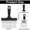 Griddle Scraper 6.4 Inch - Stainless Steel Grill Scraper with Plastic Handle - Kitchen Supplies Grill Accessories for Outdoor BBQ Cleaning