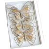 3PCS Simulated Glitter Butterfly Ornament Clips Designed for Christmas Tree Decoration and Holiday Arrangements