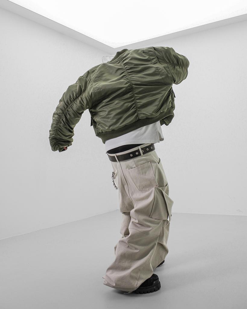 Roaringrad Flight Shirred Ma-1 Khaki