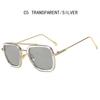Luxury Square Sunglasses Men Women Brand Designer Retro Alloy Frame Big Sun Glasses Vintage Gradient Male Female Oculos Feminino