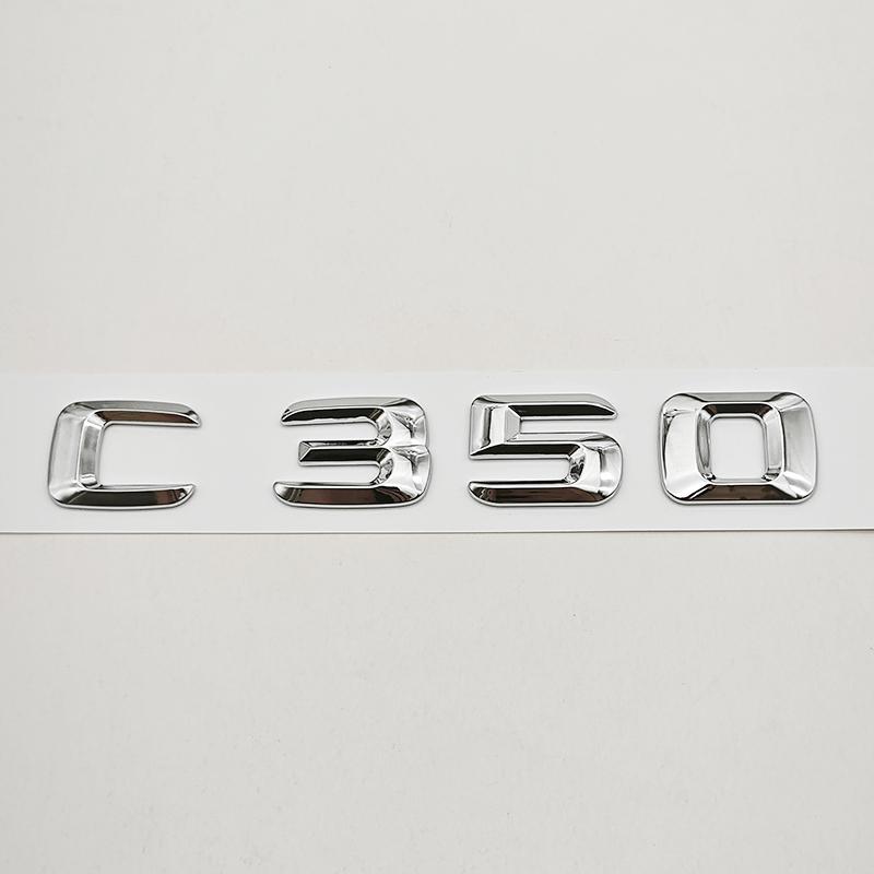 3D ABS Car Letters Logo C300 C350 4MATIC Rear Trunk Badge Sticker Decals For Mercedes Benz C Class C300 C350 W205 Tail Marking