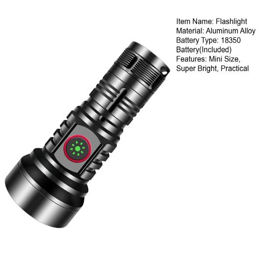Mini Flashlight Super Bright High Lumens Multiple Lighting Modes Waterproof Portable Rechargeable LED Flashlight Camping Torch