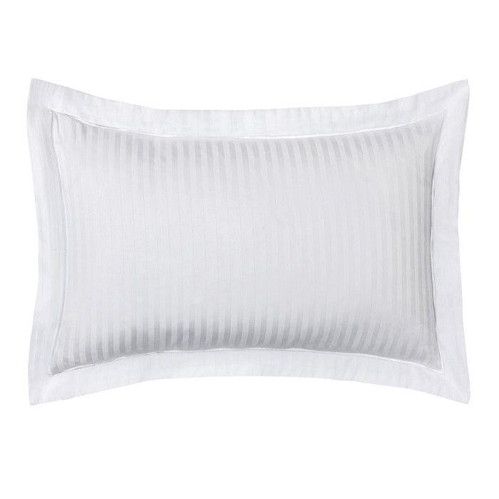 Taie d'oreiller "Prestige" 100% Satin de coton Peigné avec fines rayures / 120 fils /cm² Coton Pur - - Taie d'oreiller 50 x 70 cm v