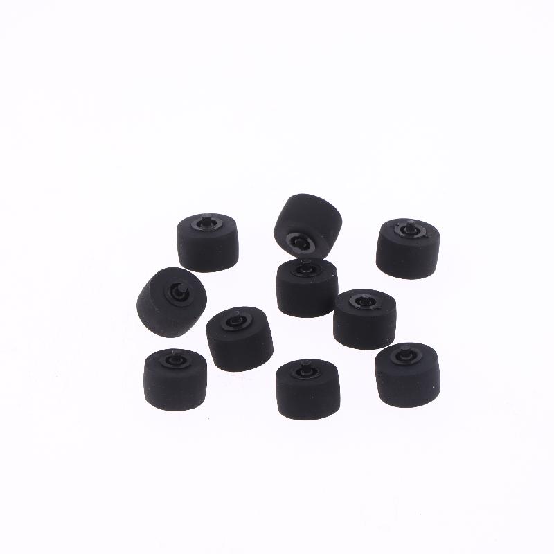 10 Stück 10x6x1,5x10mm Kassettenradio-Mechanismus Druckrollenrad mit Welle für Tonbandgerät Kassettenplayer Audiozubehör