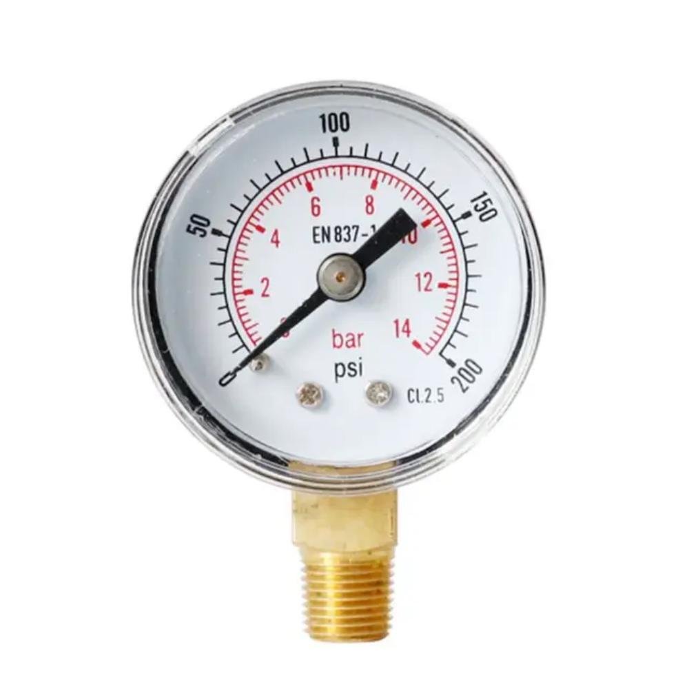 40mm Face Pressure Gauge 1/8" BSPT Bottom Mounted,accuracy 2.5%,maximum Temperature 60 ℃,Suitable for Air,water,fuel,liquids