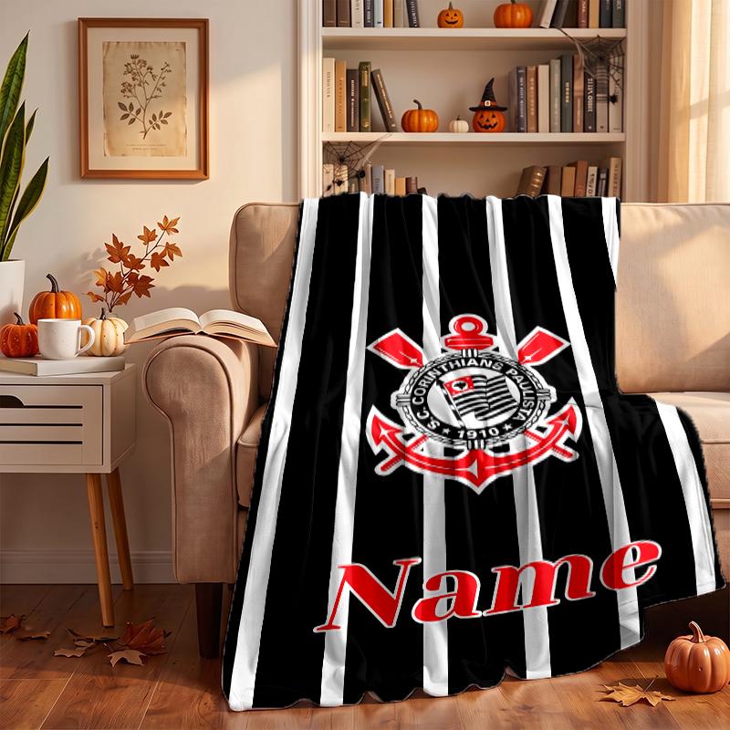 Sport Club Corinthians Paulista Custom Flannel Blankets Soft Warm Cozy Throws for Home Decor Holiday Gifts
