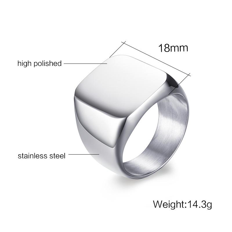 Herrenring, Sigent-Ringe, Alphabet-Ring aus Edelstahl für Herren, Vatertagsgeschenk