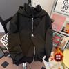Mens Oversized Hooded Sweatshirt Lightweight Streetwear Unisex Casual Pullover With Ribbed Hem