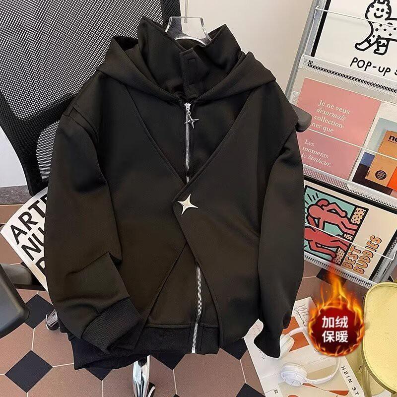 Mens Oversized Hooded Sweatshirt Lightweight Streetwear Unisex Casual Pullover With Ribbed Hem
