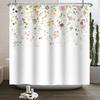 Floral Duschvorhang für Badezimmer Vintage Blume Schmetterling Wasserdichter Stoff Boho Badewanne Badezimmervorhang Mit Haken 180x240