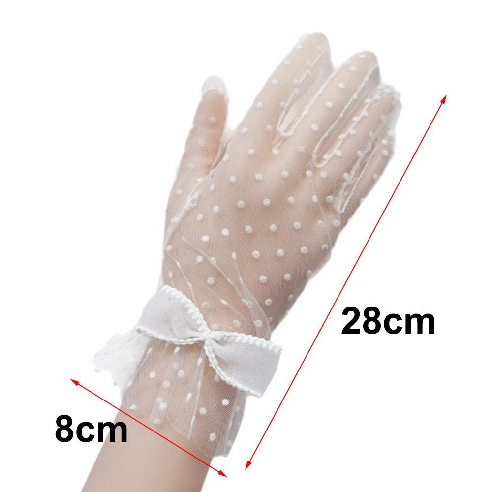 1Pairs Breathable Wedding Bridal Gloves Mesh Tulle Gloves New Bridal Gown Mittens  Party Dress