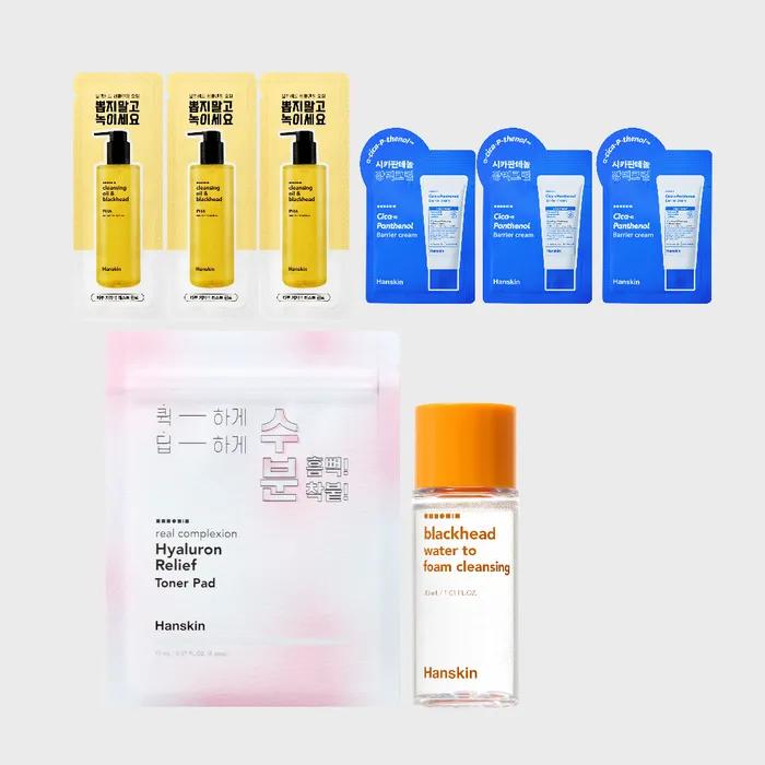 

[Миниатюра/Дорожный] Вода в пену 30 мл + Тонер-пэды 5 шт. + Цика-крем 6 мл + Очищающее масло 9 мл Дорожный набор из 4 предметов