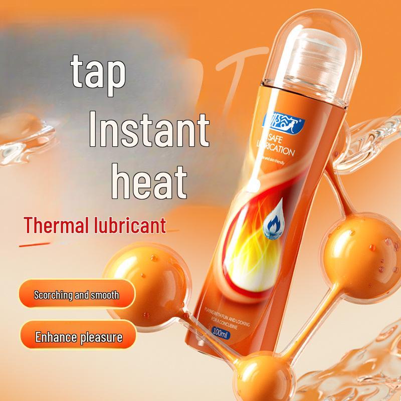 Jiyu Gel Lubricant: Wash-free, Body-friendly, Suitable for Sex Toys, with Stimulating Ice-fire Sensation and Fruity Flavor.