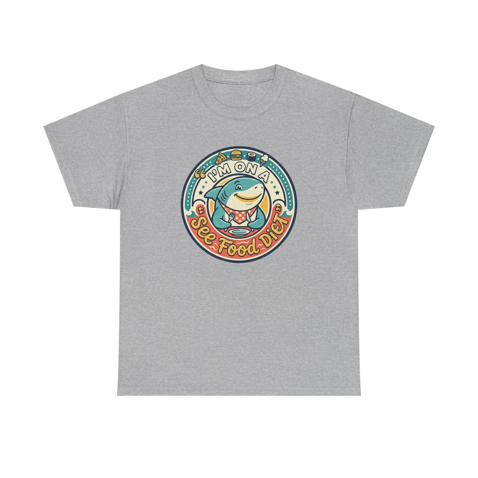 

I m on a See Food Diet T shirt | Funny Fish Graphic Tee L