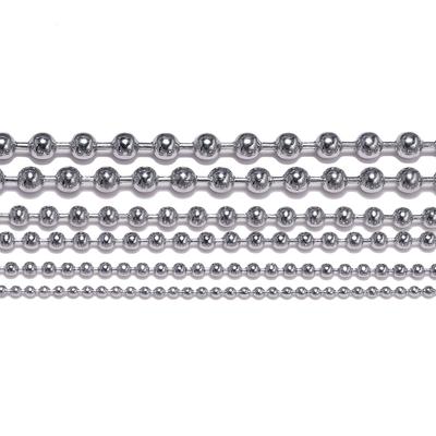 5m/lot 1.2/1.5/2.0/2.5/3.0/3.2mm Beaded Ball Stainless Steel Bulk Ball Bead Chains For DIY Necklaces Jewelry Making Accessories
