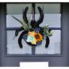 Halloween Wreath Spider Wreath Halloween Party Garland Pendant For Front Door,Porch,Window, Indoor Outdoor Home Halloween Decor