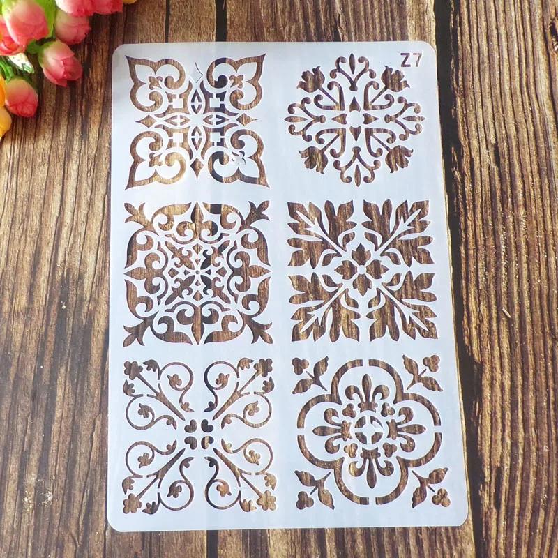 Plantillas de capas de hojas para bricolaje, pintura de pared, álbum de recortes, coloración, relieve, álbum, plantilla de tarjeta decorativa