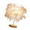 Feather Table Lamp Light Luxury Bedside Lamp Night Light for Bedroom Living Room Party Wedding