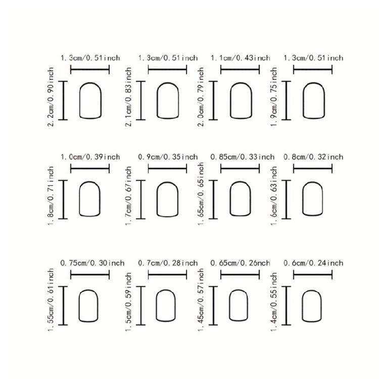 24 Pieces Medium Square False Nail Acrylic Artificial Nail Glossy Full Cover Stick On with Moon Star Designs for Parties