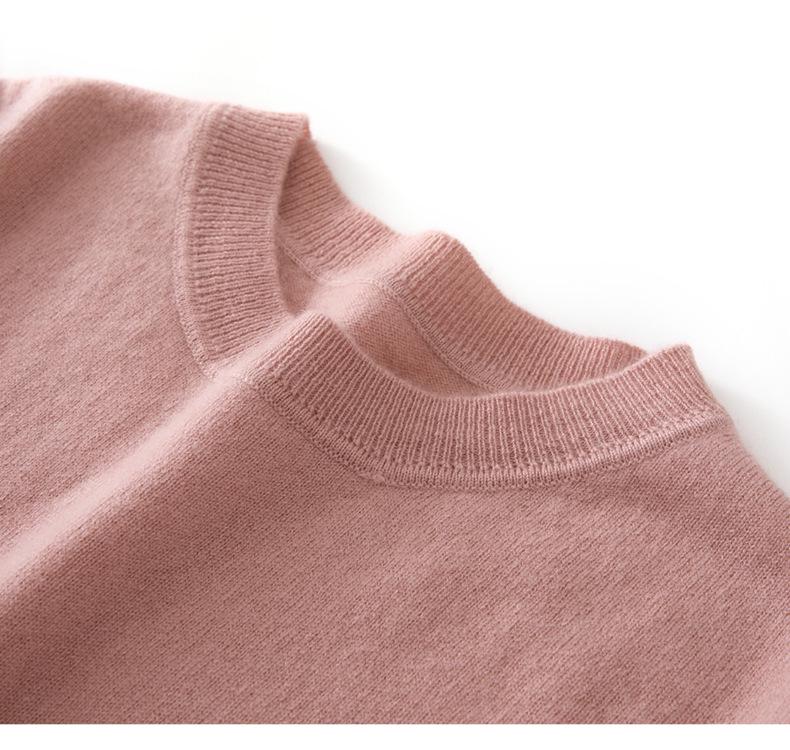 Women's Striped Cashmere Sweater Dress - Round Neck, Loose Fit, Versatile Pullover for Autumn/Winter