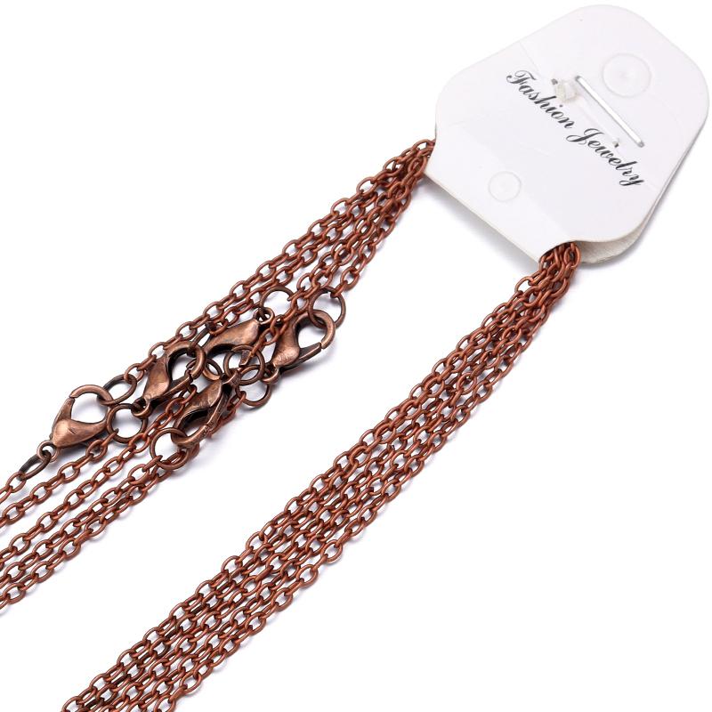 6pcs/Lot 45cm Adjustable Round Cross Chains for Jewelry Making Link Chain Bulk Chains DIY Necklace Bracelet Men or Women