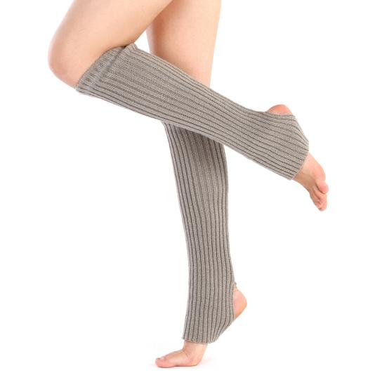 Knitted Stirrup Leg Warmers Women Yoga Socks Over Knee Ribbed Winter Leg Warmers for Girls Gym Fitness Dance Ballet