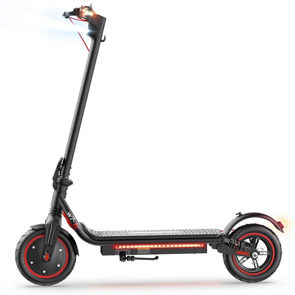 iScooter W7 City Commuter E-Scooter 650W, 36V10.5Ah, 8.5inch Tires, APP Control, Full Suspension, LCD Display Portable Foldable Electric Scooter