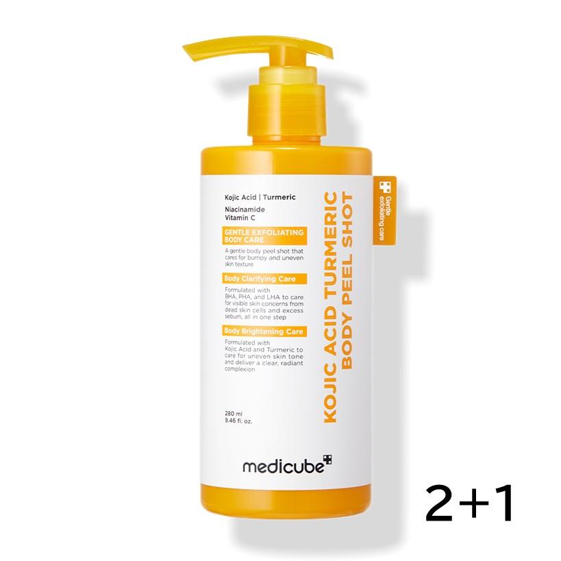 MEDICUBE Kojic Acid Turmeric Body Peel Shot Brightening & Dead Skin Exfoliating Treatment 2+1 Set