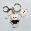 Stray Kids SKZOO Cartoon Double Sided Acrylic Keychain Cute Anime Character Keyring Bag Pendant Fan Merchandise Gift for STAY