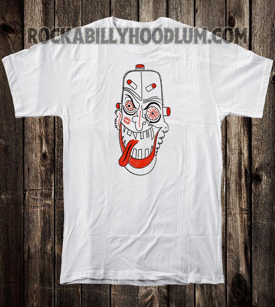 Retro Hot Rod Tee T Shirt Drag Race Speed Shop Weirdo Ugly Face Monster