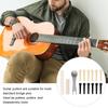 2Sets Plastic Saddle Guitar Bridge Pins Black And Ivory Guitar Saddle Nut  For Acoustic Guitar