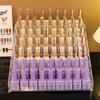Odorless 7-Tier Plastic Nail Polish Display Stand-Transparent Organizer for Manicure, Pedicure, Lipstick&Cosmetics Beauty Salons