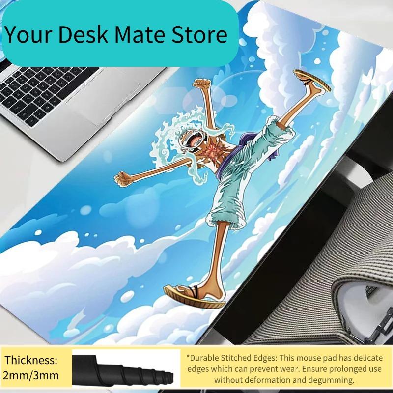 One Piece Monkey D Luffy Gear Nika Anime Extended Desk Pad NonSlip AntiDirt Gaming Mouse Pad