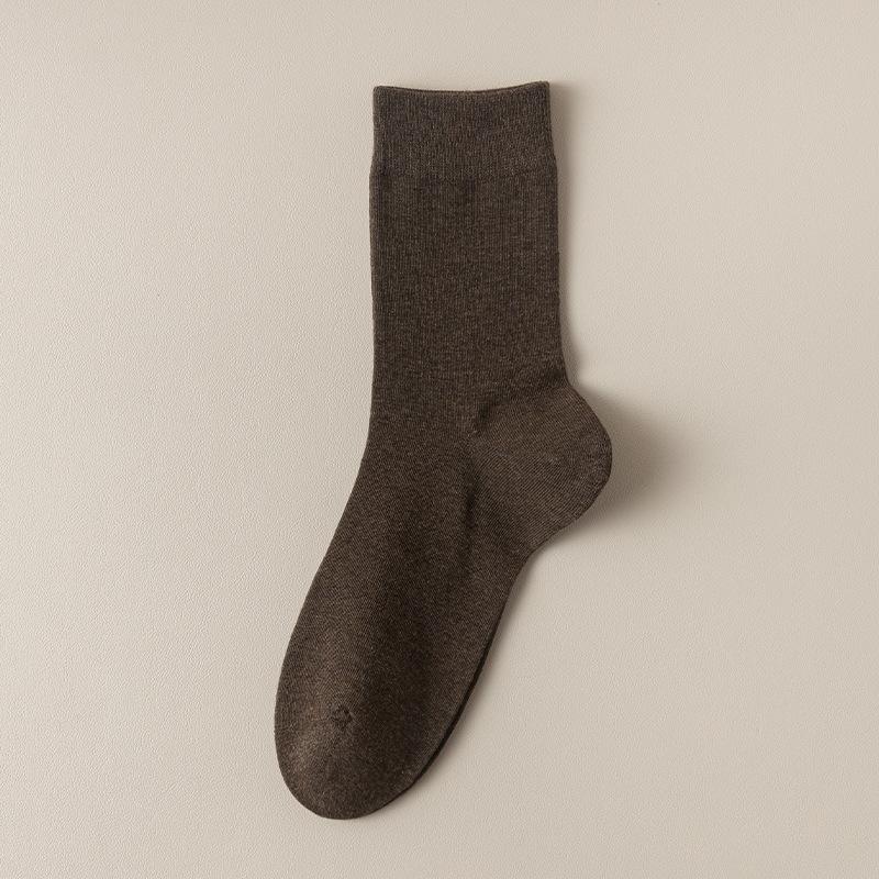 Socks Men's Cotton Anti Crack Socks Boneless Sewn Solid Colour Antibacterial Breathable Odour Resistant Anti Pilling Loose Men's Socks