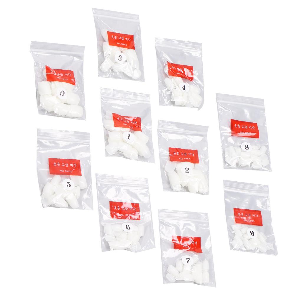 500Pcs Short Square Nail DIY Art Manicure Salon Full Cover False Nail Tips for Women Natural