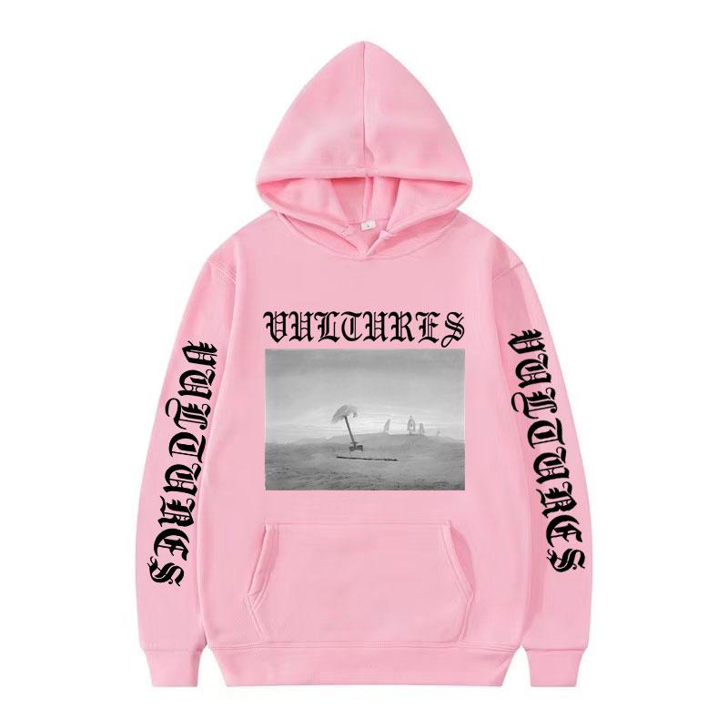 Kanye West Vultures New Song and Album Cover Hoodie Men Women Retro Casual Long Sleeve Sweatshirt Hip Hop Cozy Pullovers Hoodies
