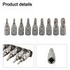 9 Pcs 5 Point Star For Torx Screwdriver Bit 1/4 Inch Drive Socket Pentalobe TS10-TS50 Hand Tools Accessories