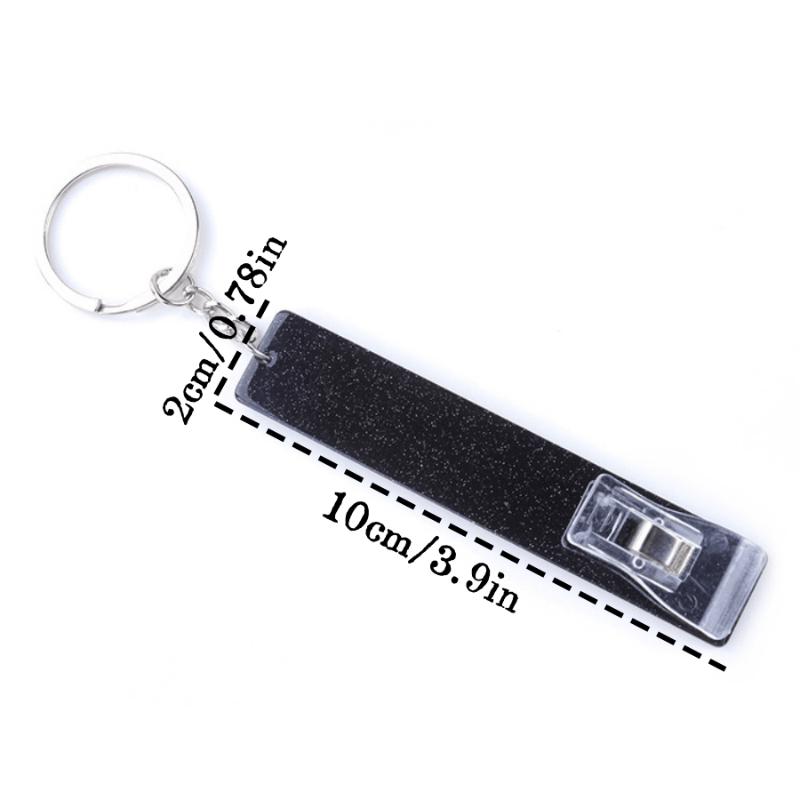1pc Lady Long Nail Card Holder Anti-Touch Bank ATM Card Bus Card Clipper DIY Keychain Bag Pendant