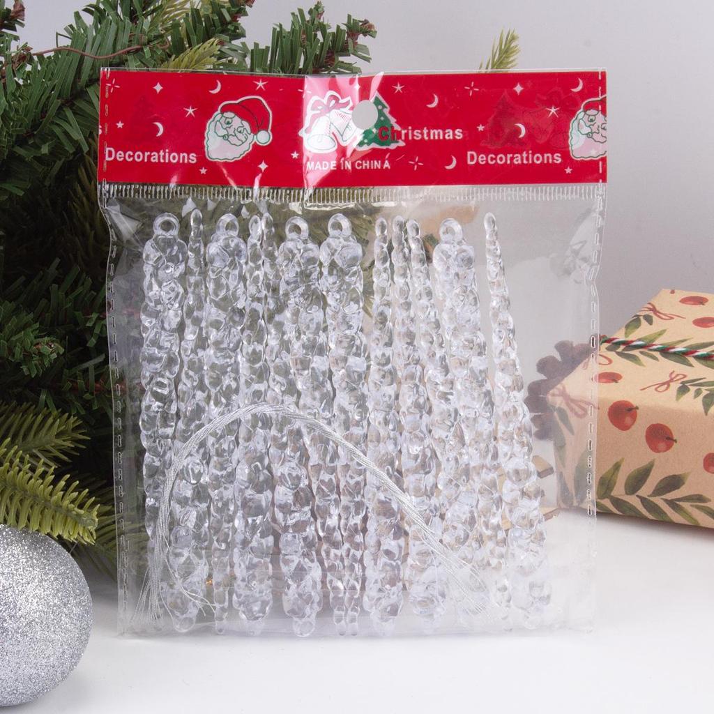 Transparent Icicle Pendants Christmas Tree Hanging Ornaments