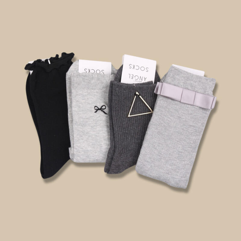 SET004-Rille Grau Getönt-Gedämpft Täglicher Modeschmuck