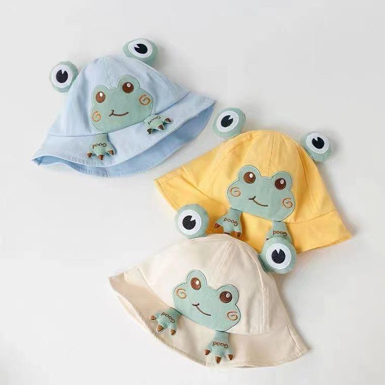 Cute Frog Baby Sun Hat Spring Autumn Thin Breathable UV Protection Cap For Toddlers Boys Girls Outdoor Travel